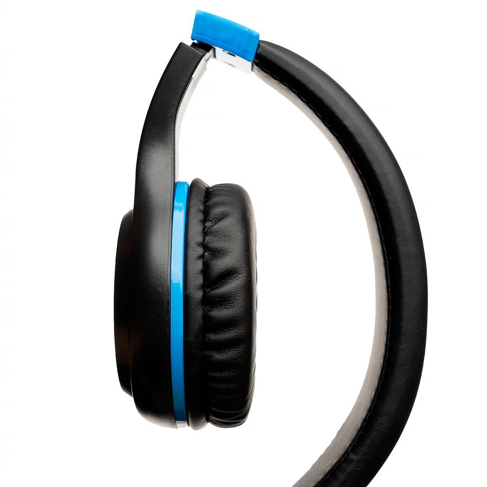 Casti cu micr. Spacer Pearl Blue, cu fir, multimedia, 2x Jack 3.5mm, microfon pe fir, driver 40mm, 20Hz - 20000Hz, pliabile, 1.8m, negru si albastru - 3 | YEO