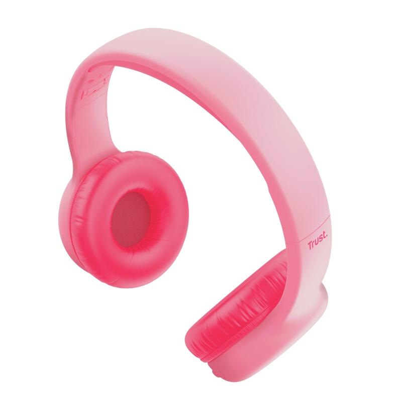 Casti Trust Nouna WS kids, frecventa raspuns 20 Hz - 20.000 Hz, senzivitate 92 dB, roz - 1 | YEO