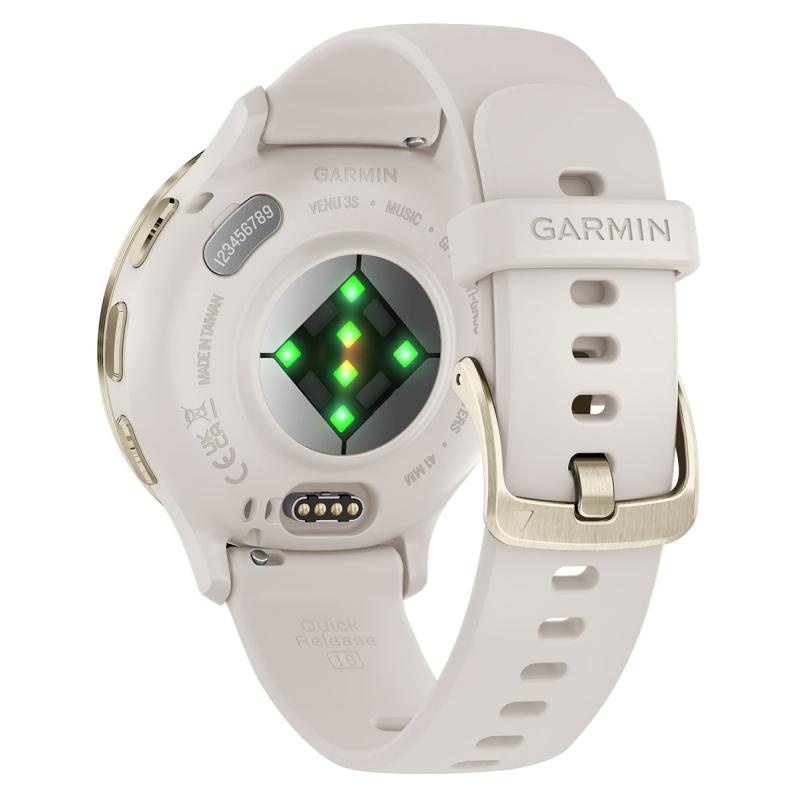 Ceas Garmin Venu 3S, Ivory/ Soft Gold - 2 | YEO