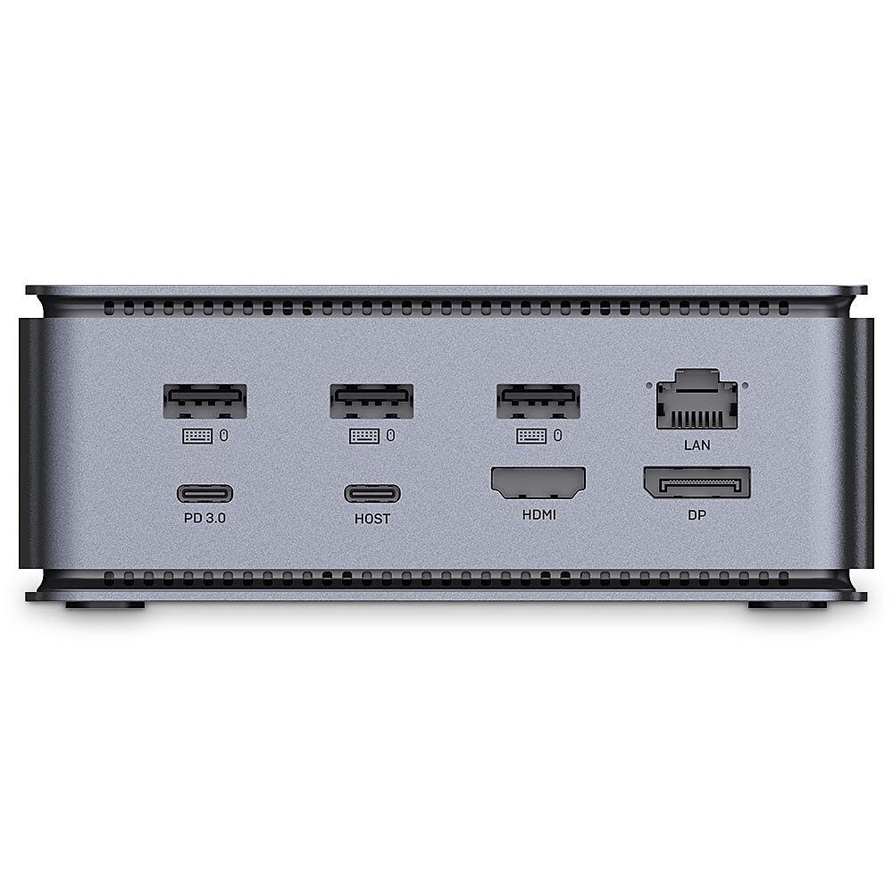 Docking station Lindy, interfete: USB-C la 6x USB-A/ 1x USB-C/1x RJ45/ 1x DisplayPort/1x HDMI/ 1x SD & 1x Micro SD/ 1x 3,5 mm/ 1x USB-C PD(power delivery), latime de banda 10Gbps, 10/100/1000 Mbps, rezolutie maxima (intrare) 7680x4320@60Hz, rezolutie - 3 | YEO