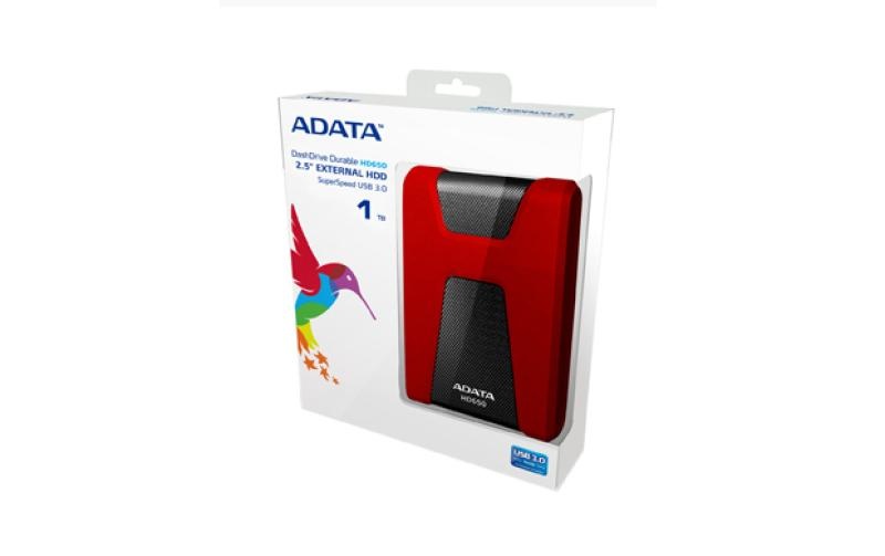 HDD extern Adata HD650, 1TB, Rosu, USB 3.1 - 2 | YEO