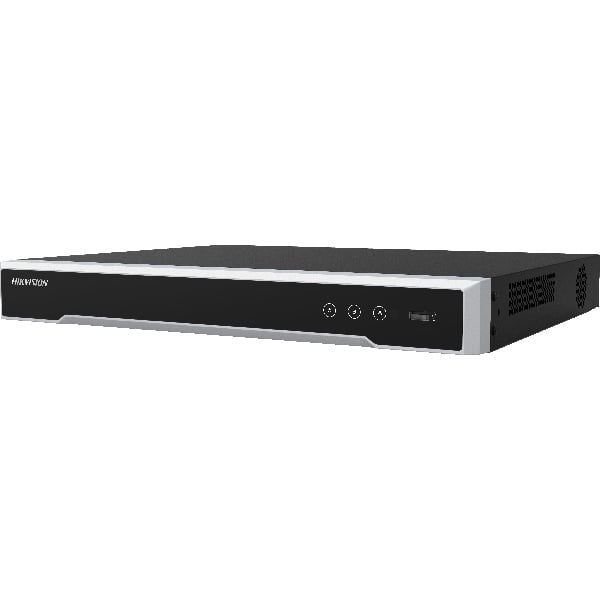 Hikvision NVR DS-7608NXI-K2 8-ch synchronous playback, up to 2 SATA interfaces for HDD connection (up to 10 TB capacity per HDD),1 self- adaptive 10/100/1000 Mbps Ethernet interface, 12MP Resolution, Remote Connection 128,1 RJ-45 10/100/1000 Mbps