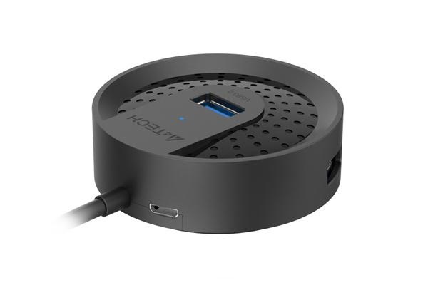 HUB extern A4TECH, porturi USB-A: USB 3.0 x 4, conectare prin USB-C , cablu 0.50 m, negru - 2 | YEO