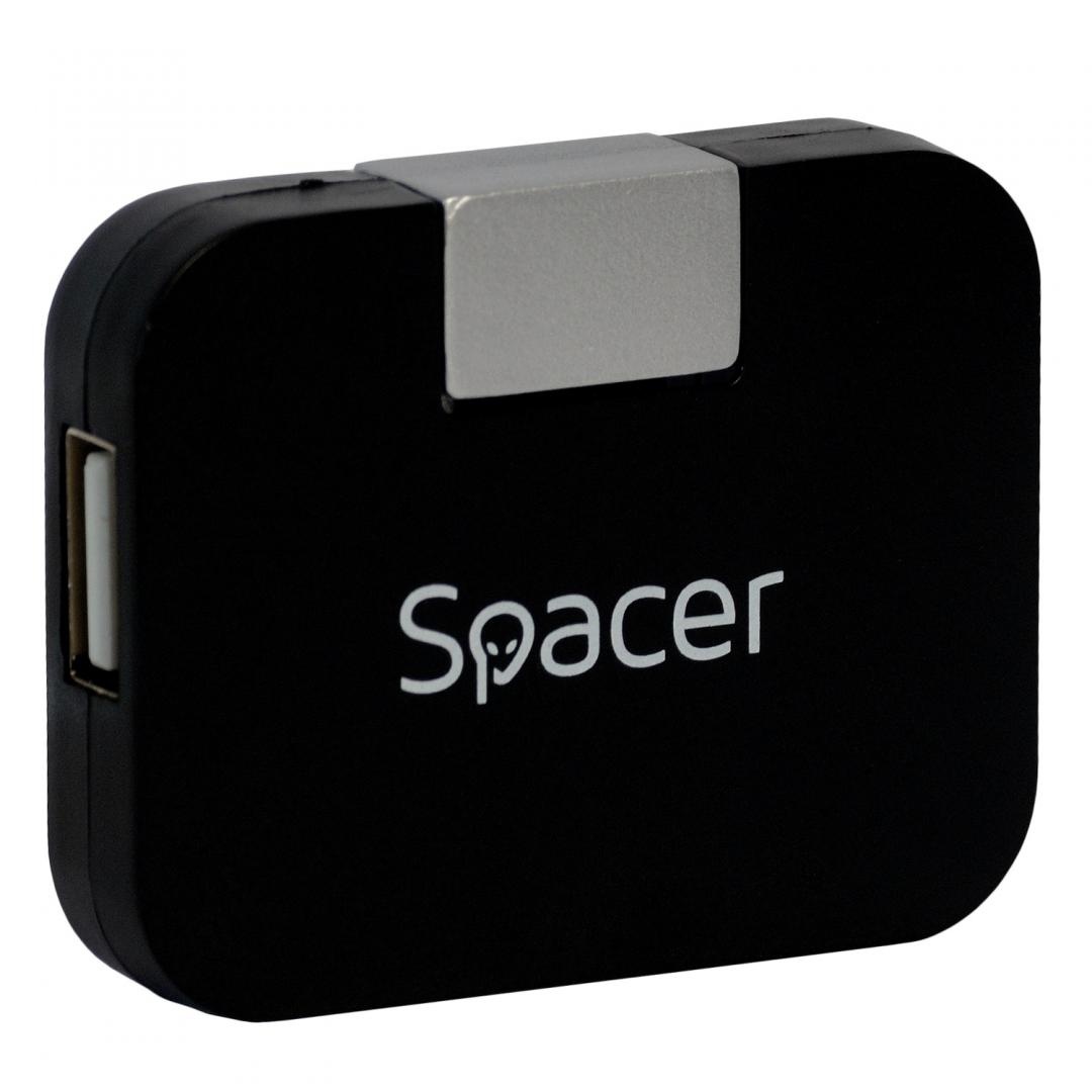 Hub Spacer, SPH-316; 4 porturi USB 2.0 extern; culoare: negru. - 1 | YEO