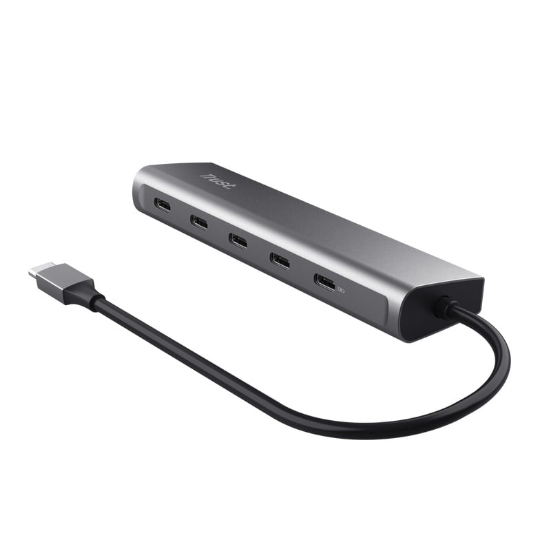 Hub USB-C Trust Halyx cu 5 Porturi: 1 Port USB-C 100W PD și 4 Porturi USB-C 3.2 Gen 1 pentru Transfer Rapid de Date - 3 | YEO