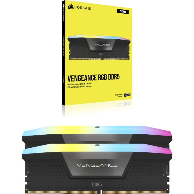 Memorie RAM Corsair Vengeance RGB 32GB DDR5 5600MHz CL40 Kit of 2 - 3 | YEO