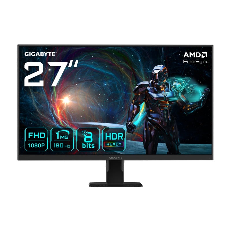 Monitor Gaming Gigabyte GS27FA, Panel Size: 27 inch, Panel Backlight/ Type: EDGE, Display Surface: Non-glare type, Color Saturation: 105% sRGB, True Resolution: 1920 x 1080 (FHD), Brightness: 300 cd/m2 (TYP), Contrast Ratio(Max): 1000.1 TYP, Dynamic