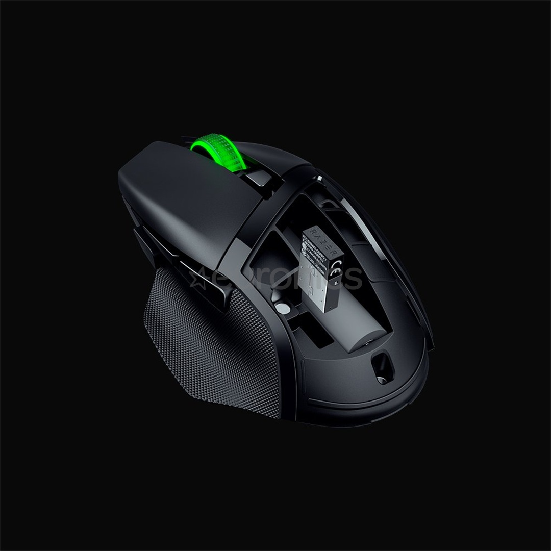 Mouse Razer Basilisk V3 X HyperSpeed, rezolutie 18000 DPI, iluminare RGB Chroma, senzor Razer™ 5G Advanced 18K DPI Optical Sensor, durata de viata baterie pana la 285 ore (hyperspeed), pana la 535 ore (bluetooth), negru - 1 | YEO