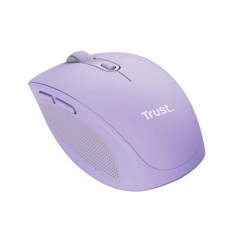 Mouse Trust Ozaa compact, rezolutie maxima 3200 DPI, interfata USB-A, USB-C, mov - 1 | YEO