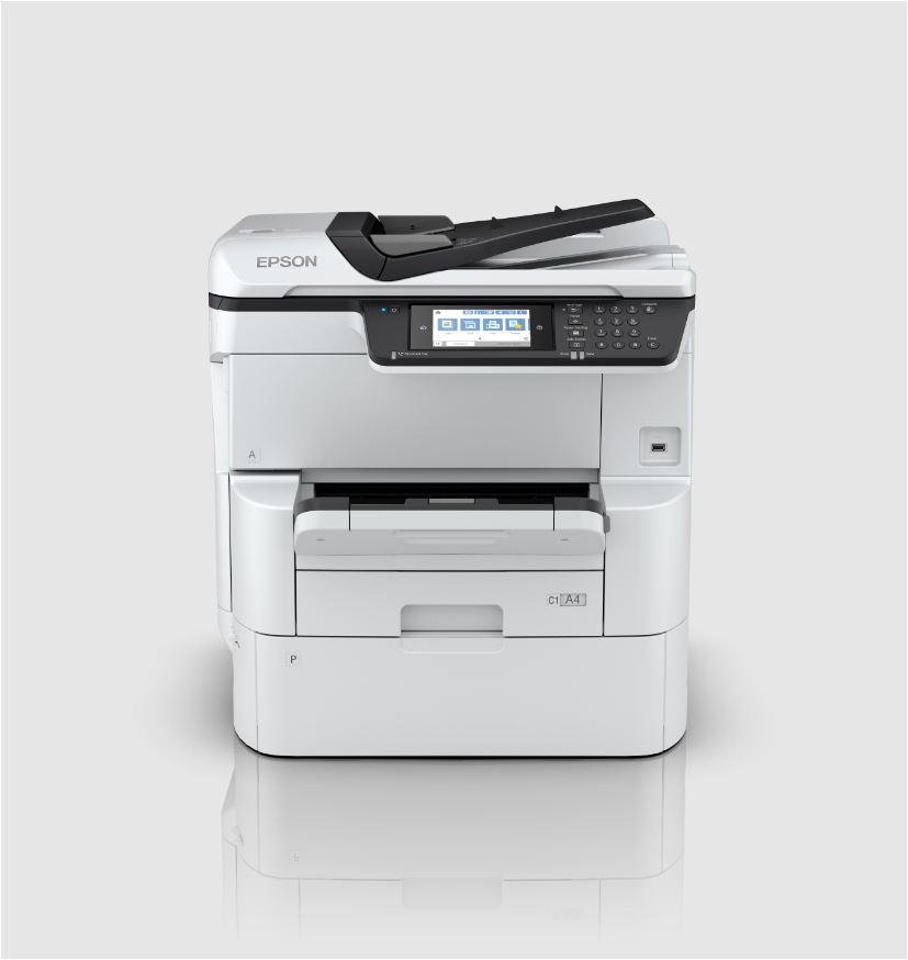 Multifunctional inkjet color RIPS Business WorkForce Pro WF-C878RDWF, recomandat impreuna cu tava suplimentara C12C932611 si cabinet 7112434, dimensiune A3 (Printare, Copiere, Scanare, Fax), duplex, viteza 35ppm alb-negru, 35ppm color, rezolutie