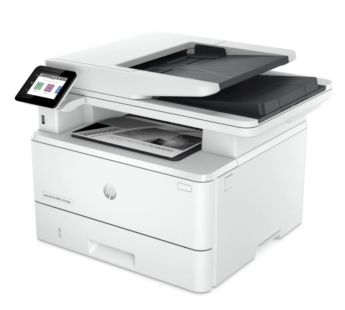 Multifunctional laser mono HP Laserjet 4102DW , dimensiune A4 (Printare, Copiere, Scanare), Duplex, viteza 40ppm, rezolutie max 1200 x 1200dpi, procesor 1200Mhz, memorie 512MB RAM, alimentare hartie 350 coli, + 50 coli DADF, limbaj de printare HP PCL 6, - 2 | YEO