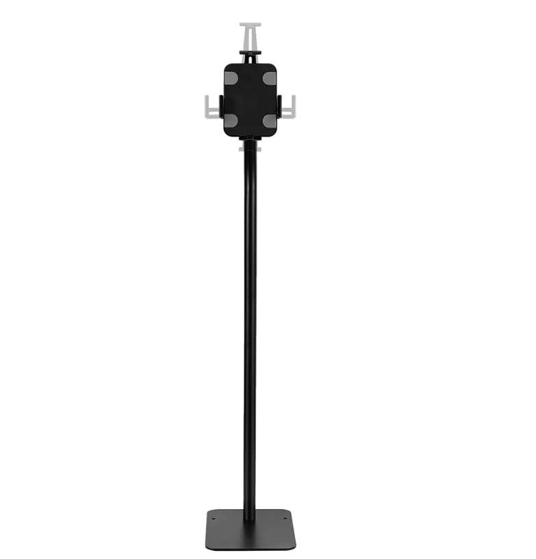 Neomounts by Newstar FL15-625BL1 tablet floor stand General Min. screen size* : 7,9 inch Max. screen size* : 11 inch Max. weight : 1 kg Screens : 1 Functionality Type : Tilt, Rotate Tilt (degrees) : +20°, -110° Rotate (degrees) : 360° Height : 123,8 - 1 | YEO