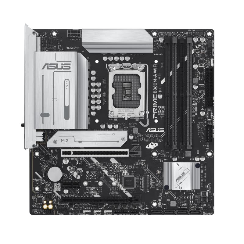 Placa de Baza ASUS PRIME B860M-A WIFI LGA1851, 4x DDR5, 2x DP 1x HDMI, 1x PCIE 5.0 x16 1x PCIE 4.0 x16 1x PCIE 4.0 x1, 2x M.2, 4x SATA 6GB/s, mATX - 2 | YEO