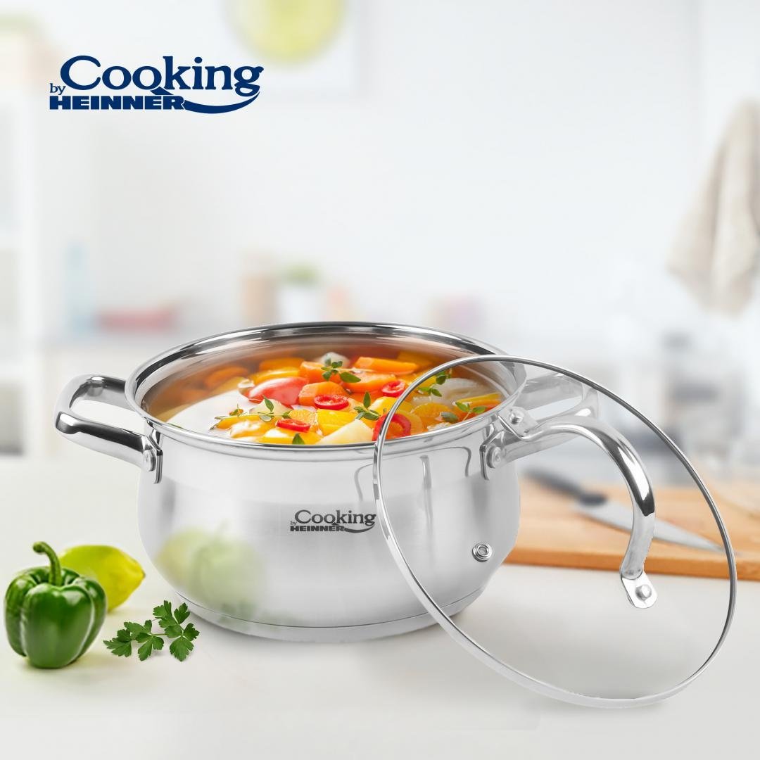 SEMIOALA INOX+CAPAC, 20 X 11.5 CM, 3.6 L, AMIRA, COOKING BY HEINNER - 3 | YEO