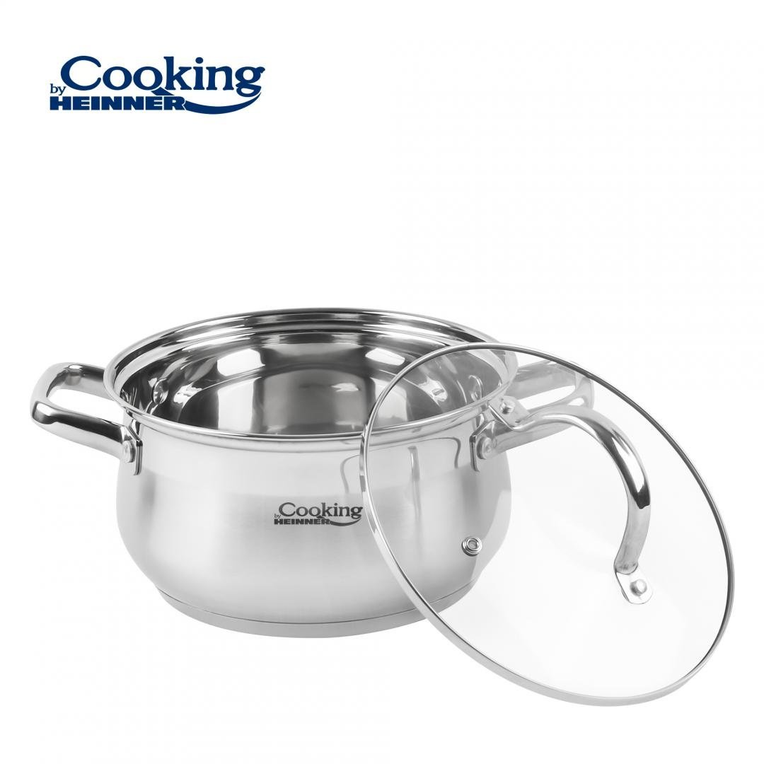 SEMIOALA INOX+CAPAC, 24 X 13.5 CM, 6.1 L, AMIRA, COOKING BY HEINNER - 1 | YEO