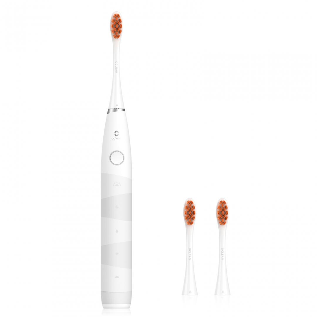 Set periuta + 2 rezerve Oclean Flow S White: Maner periuta x 1, Capat periuta Professional Clean x 3, Cablu Tip-C x 1 - 1 | YEO