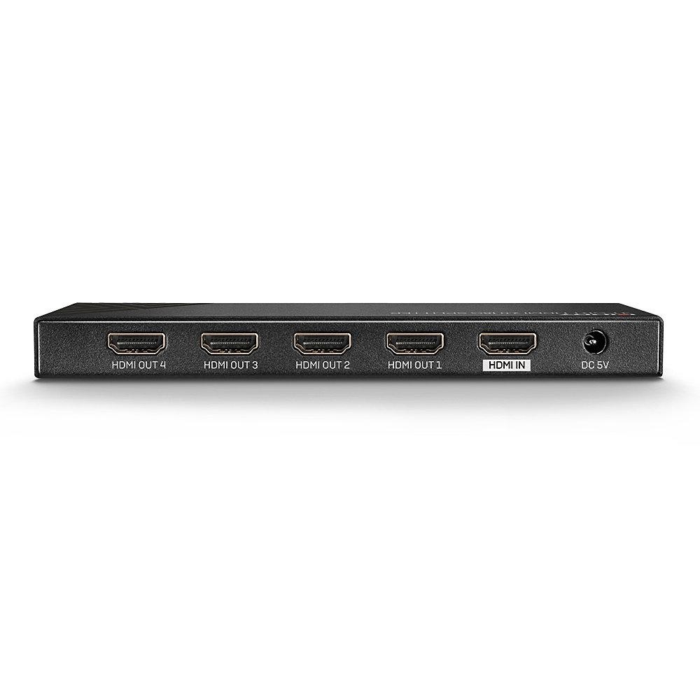 Splitter semnal video Lindy 4x HDMI 2.0 18G, latime de banda 18Gbps, rezolutie maxima 3840x2160, audio pass-through - 3 | YEO