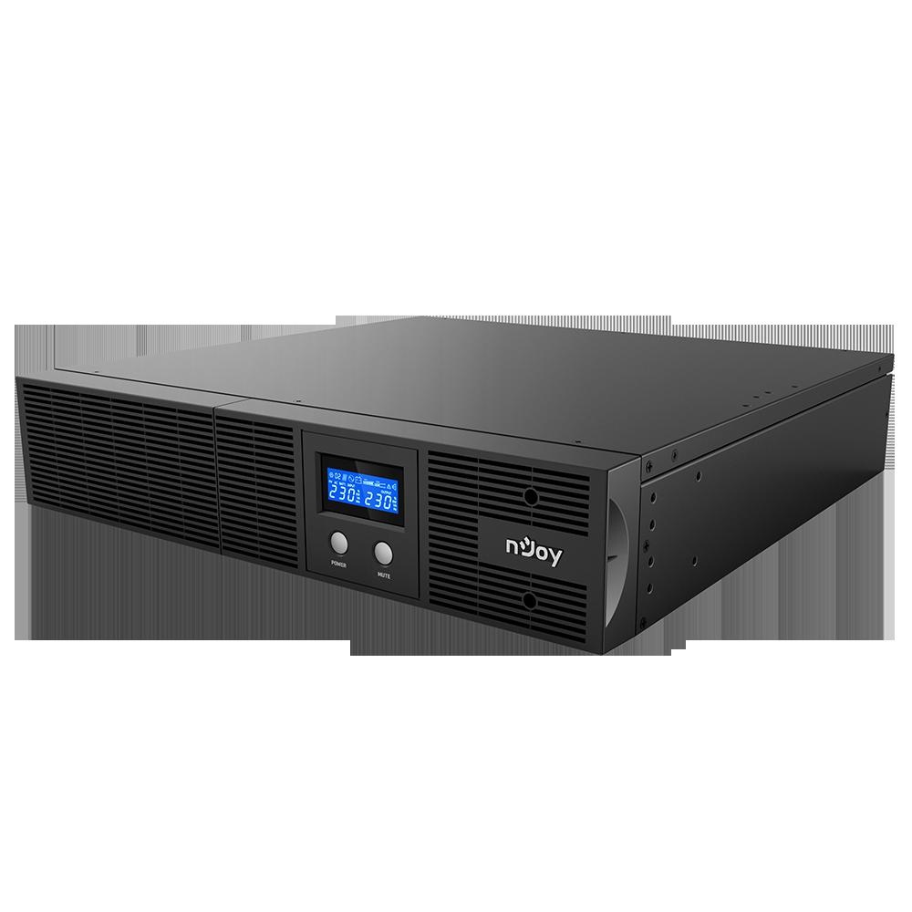 UPS nJoy Argus 3000, 3000VA/1800W, LCD Display, 8 IEC C13 cu Protectie, Management, Reglaj Automat al Tensiunii, iesire sinusoidala pura, rack 2U - 1 | YEO