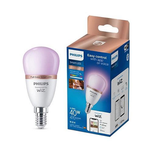 Bec LED RGB inteligent Philips Bulb P45, Wi-Fi, Bluetooth, E14 ,4.9W(40W), 470 lm, lumina alba si color (2200-6500K) - 2 | YEO