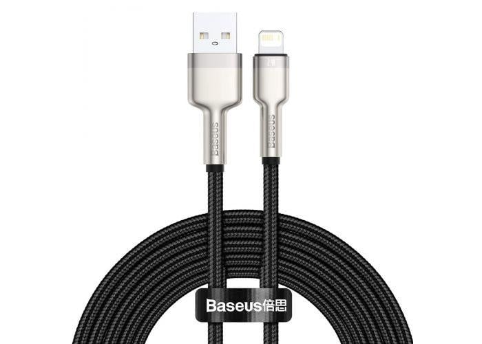 CABLU alimentare si date Baseus Cafule Metal, Fast Charging Data Cable pt. smartphone, USB la Lightning Iphone 2.4A, 2m, negru