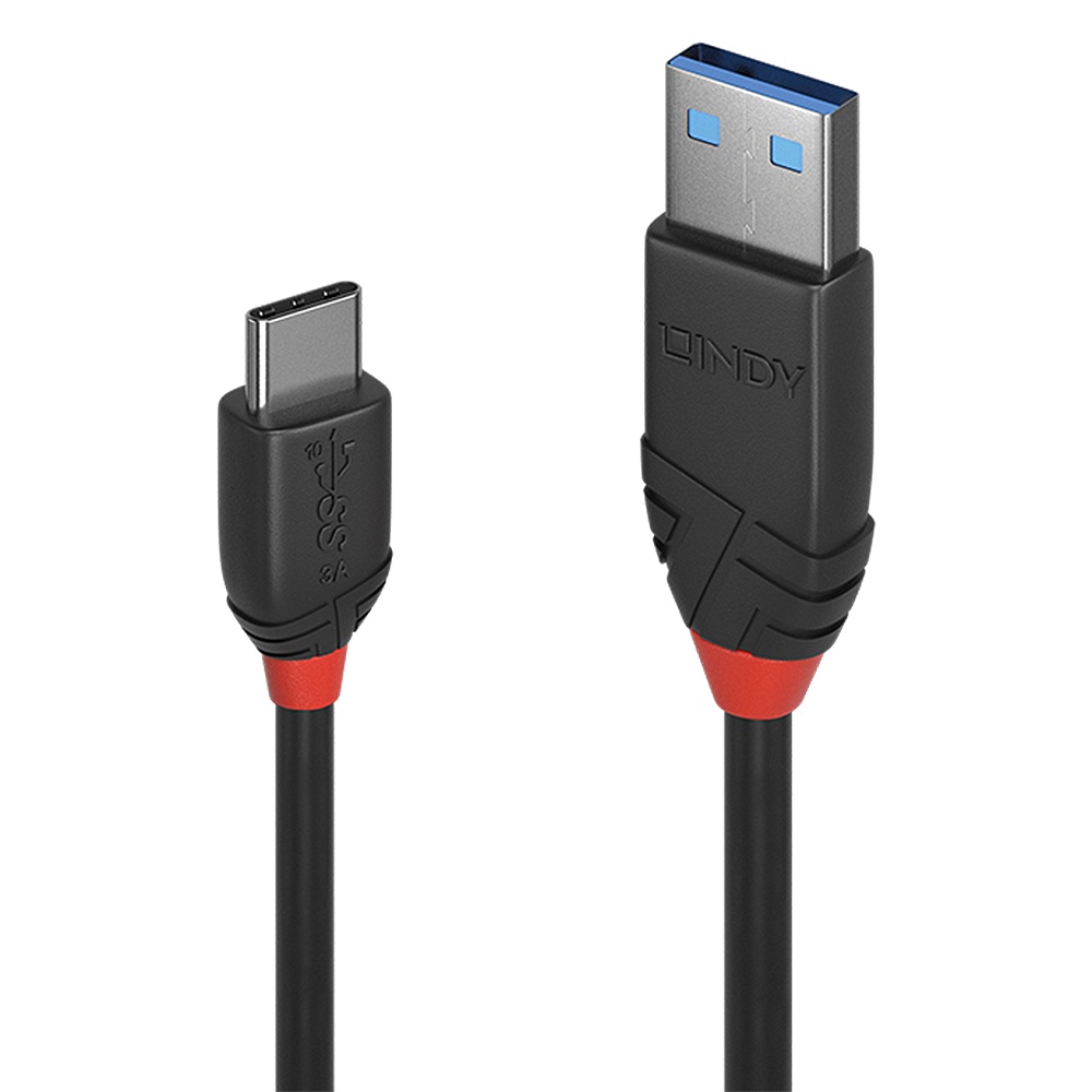 Cablu Lindy 1.5m USB 3.2 Type-A to Type-C (tata - tata), Black Line, Supported Bandwidth: 10Gbps, negru - 1 | YEO