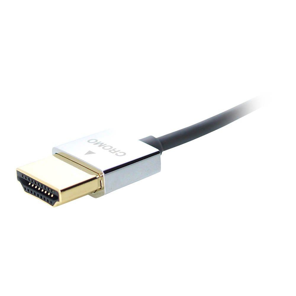 Cablu Lindy LY-41672, HDMI Cromo Slim with Ethernet, 2m, negru - 2 | YEO