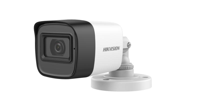 Camera de supraveghere Mini Bullet 2MP Hikvision DS-2CE16D0T- ITPFS(2.8MM), lentila fixa: 2.8mm, iluminare min.: 0.01 Lux @ (F2.0, AGC ON), 0 Lux cu IR: 25m, iesire: TVI/AHD/CVI/CVBS, alimentare: 12 VDC ± 25%, protectie: IP67, dimensiuni: 58 mm × 61 mm ×