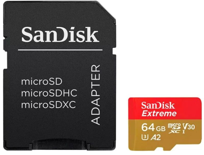 Card de Memorie SanDisk, 64GB, UHS-I, Class 10, 80MB/s + Adaptor - 1 | YEO