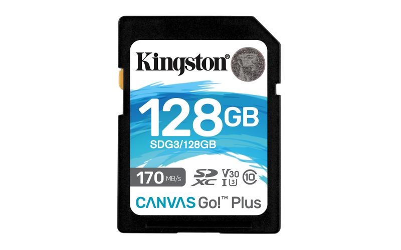 Card de Memorie SD Kingston Canvas GO Plus, 128GB, Class 10 - 1 | YEO