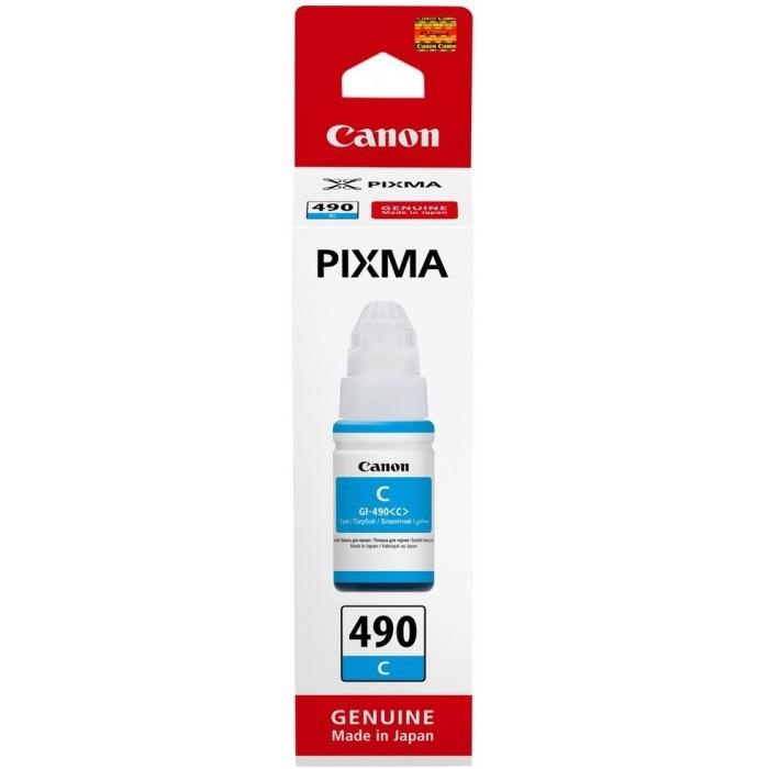 Cartus cerneala Canon GI-490 C, cyan, capacitate 70ml, pentru echipamente CISS G1400 / G2400 / G3400 / G4400 / G1411 / G2411 / G3411 / G4411.