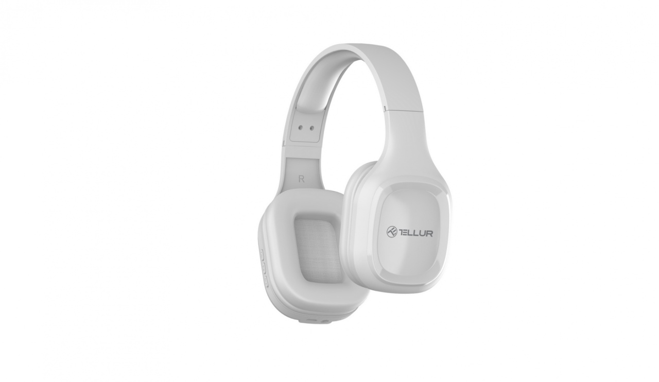 Casti Over-ear Bluetooth Tellur Pulse, Microfon, Alb - 1 | YEO