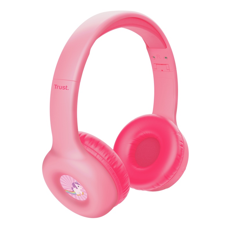 Casti Trust Nouna WS kids, frecventa raspuns 20 Hz - 20.000 Hz, senzivitate 92 dB, roz - 2 | YEO