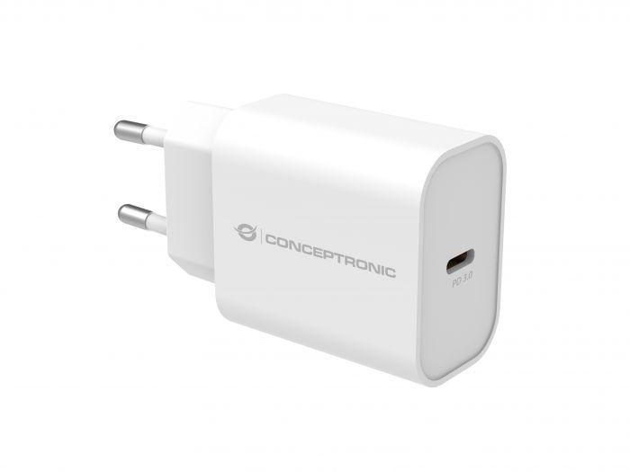 CONCEPTRONIC ALTHEA07W 1-Port 20W USB-C PD Charger, 40.2 x 43.5 x 26 mm - 3 | YEO