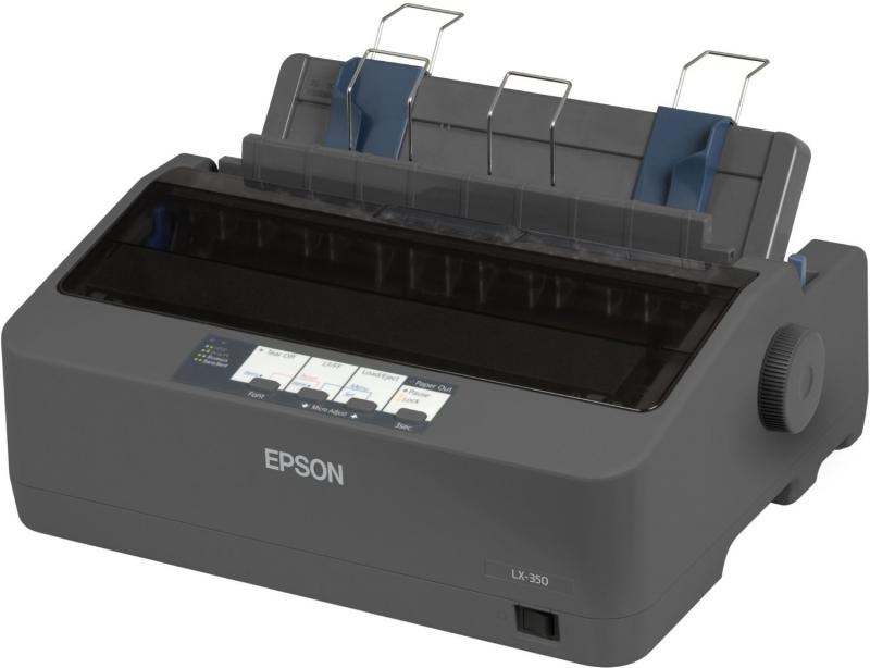 Imprimanta matriceala mono Epson LX-350, dimensiune A4, numar ace: 9 pini, viteza 15cpi, rezolutie 240x144dpi, memorie 128KB, limbaje de printare IBM PPDS, ESC/P, interfata USB 2.0, Bidirectional parallel, RS- 232, ribbon inclus, consumabile: S015637, - 1 | YEO