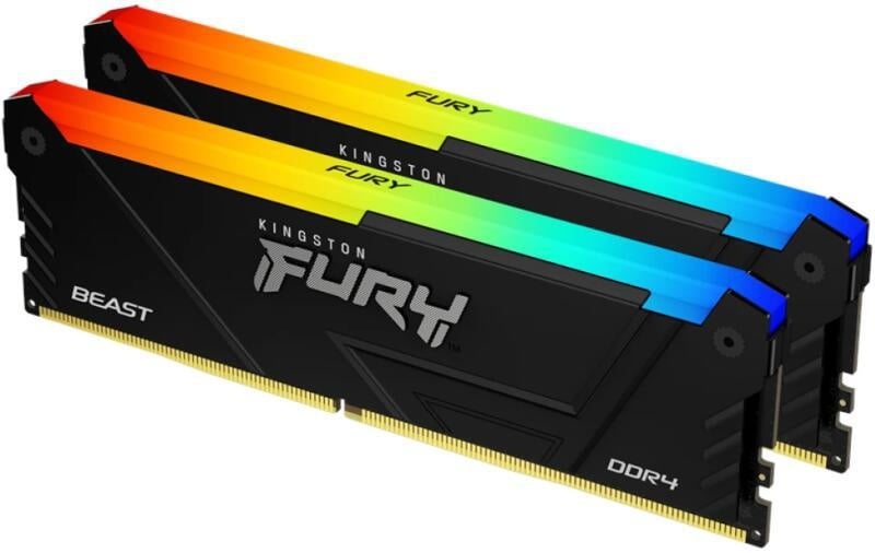 Memorie RAM Kingston FURY Beast RGB 32GB DDR4 3600MHz CL18 Dual Channel Kit - 1 | YEO