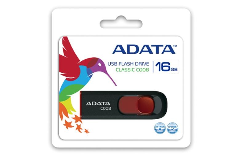 Memorie USB Flash Drive Adata C008, 16GB, USB 2.0, negru - 2 | YEO