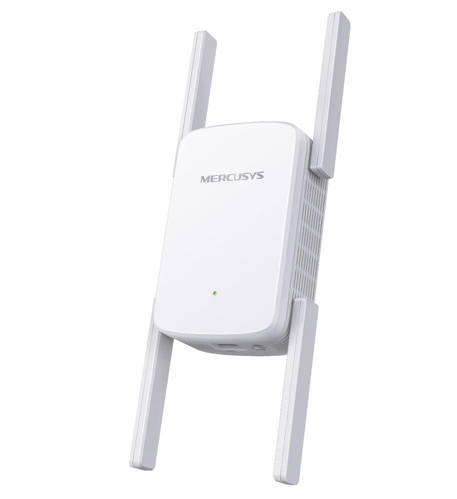 Mercusys AC1900 Wi-Fi Range Extender ME50G; Dual-Band, Standarde Wireless: IEEE 802.11a/n/ac 5 GHz, IEEE 802.11b/g/n 2.4 GHz, Viteza wireless: 600 Mbps at 2.4GHz, 1300 Mbps at 5GHz, Interfata: 1 x Gigabit Ethernet Port, 4 x Andene externe, Consum: 12W,