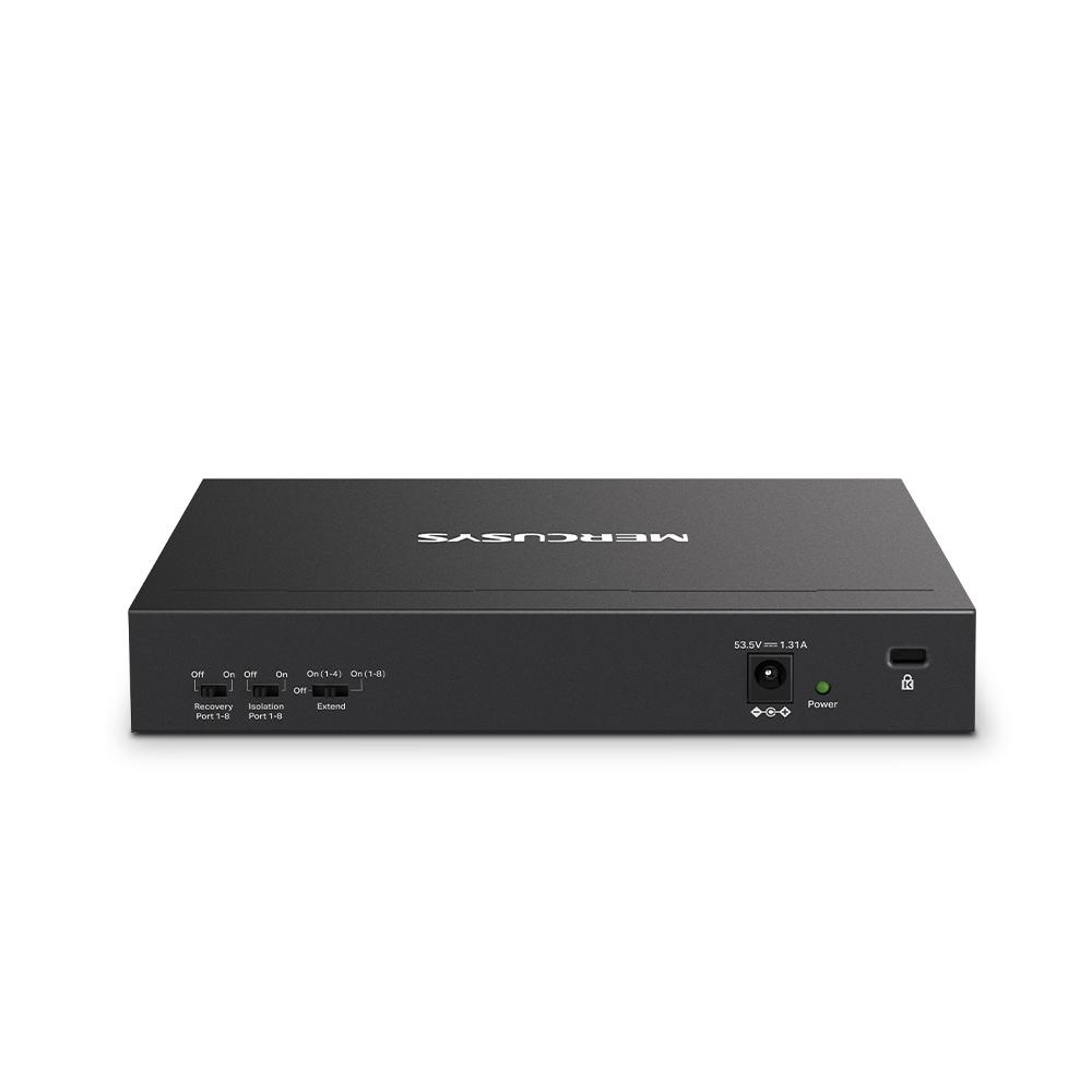 MERCUSYS DESKTOP SWITCH 10PORT MS110P POE, Interfata: 10× 10/100 Mbps, Standarde si protocoale: IEEE 802.3x Flow Control, Dimensiuni: 171*98* 27 mm, Porturi POE: 1-8, Buget POE: 65W. - 1 | YEO