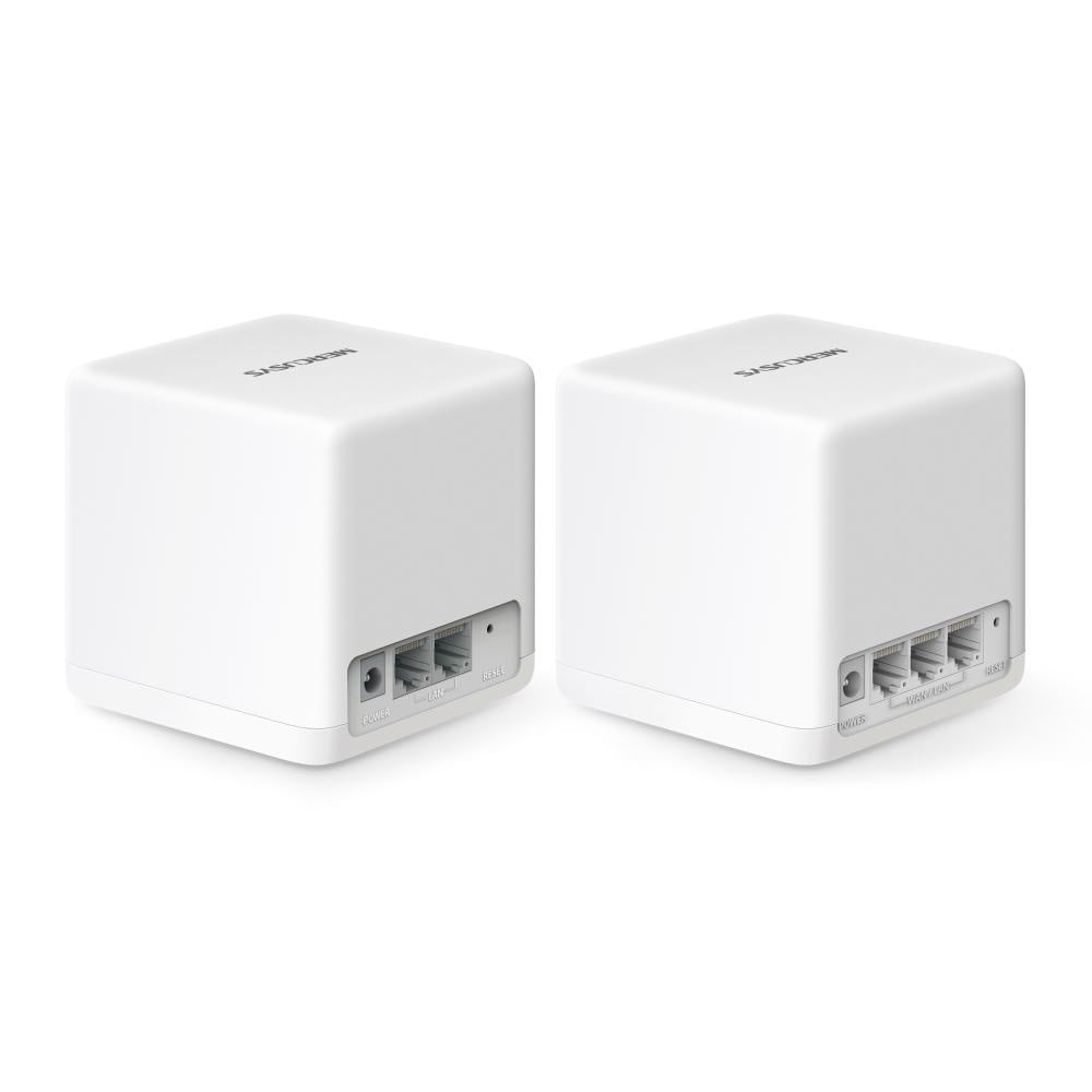 Mercusys Halo H60X(2-pack) Whole mesh Wi-Fi6 system, AX1500, Dual-band, Standarde wireless: IEEE 802.11ax/ac/n/a 5 GHz, IEEE 802.11n/b/g 2.4 GHz, Viteza wireless: 1201 Mbps on 5 GHz, 300 Mbps on 2.4 GHz, Dimensiuni:88 × 88 × 88 mm, Interfata: 3 x - 1 | YEO