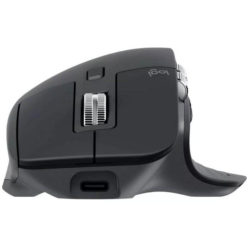 Mouse Logitech MX Master 3S, Wireless/Bluetooth fara fir, rezolutie 8000 DPI, optic, butoane/rotite 7, graphite/negru - 3 | YEO