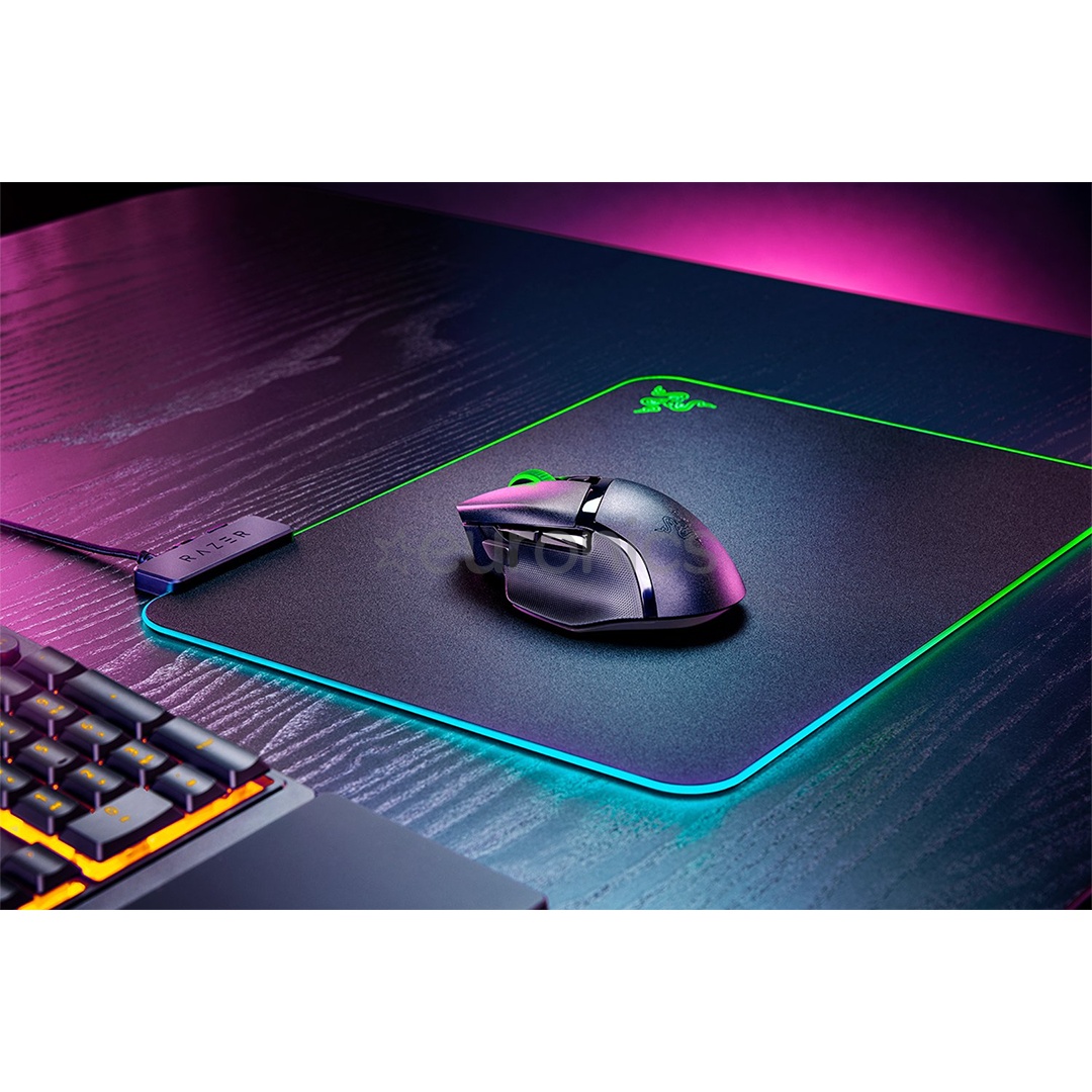 Mouse Razer Basilisk V3 X HyperSpeed, rezolutie 18000 DPI, iluminare RGB Chroma, senzor Razer™ 5G Advanced 18K DPI Optical Sensor, durata de viata baterie pana la 285 ore (hyperspeed), pana la 535 ore (bluetooth), negru - 2 | YEO