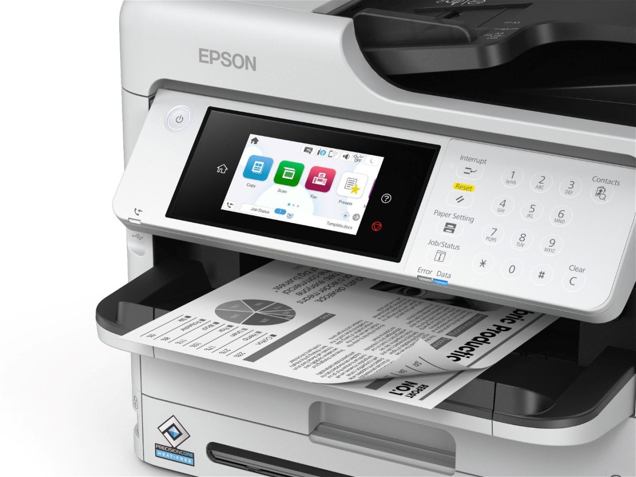 Multifunctional Epson mono Inkjet WF-M5899DWF ( Print, Copy, Scan, FAX), Dimensiune: A4, Viteza printare: 34ppm, Duplex, Rezolutie printare: 1.200 x 2.400 DPI, Scanner CIS, Scanare: 30Ipm, Rezolutie scanare: 1.200 DPI x 2.400 DPI, Scanare catre: Email, - 1 | YEO