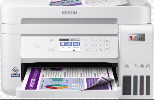 Multifunctional inkjet color Epson EcoTank CISS L6276, culoare alb, dimensiune A4 (Printare,Copiere, Scanare), printare borderless, viteza 33ppm alb-negru, 20ppm color, rezolutie 4800x1200 dpi, alimentare hartie 250 coli,ADF 30 coli, duplex automat