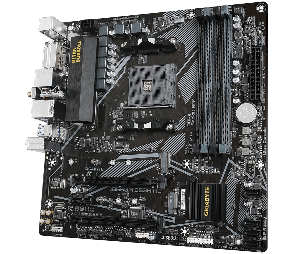 Placa de baza Gigabyte B550M DS3H AC AM4 - 2 | YEO