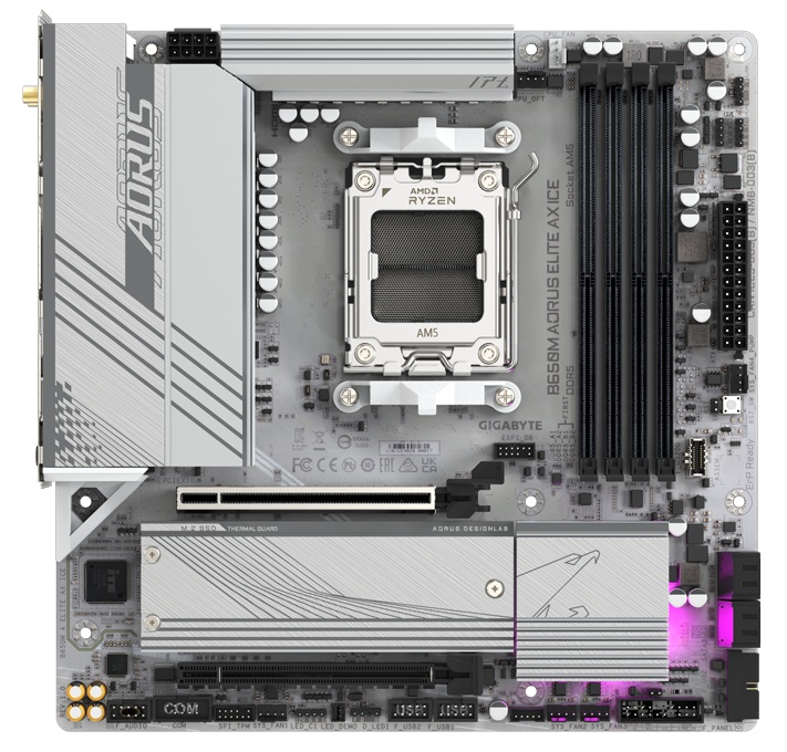 Placa de baza Gigabyte B650M AORUS ELITE AX ICE AM5 - 1 | YEO