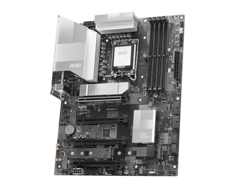 Placa de Baza MSI PRO B860-P LGA1851, 4x DDR5, 1x HDMI 1x DP 1x Type-C DP, 4x PCIE x16, 3x M.2, 4x SATA 6GB/s, ATX - 2 | YEO