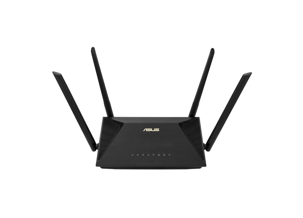 Router Wireless Asus RT-AX1800U; Standarde rețea: IEEE 802.11a, IEEE 802.11b, IEEE 802.11g, IEEE 802.11n, IEEE 802.11ac, IEEE 802.11ax, IPv4, IPv6, 4 antene externe,Dual-Core processor, Memorie: 128 MB Flash, 256 MB RAM, Frecvente: 2.4 GHz 2x2 / 5 GHz