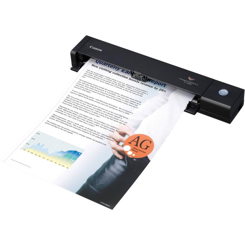 Scanner Canon P-208II portabil, dimensiune A4, tip portabil, viteza scanare 8ppm alb-negru si color, duplex, rezolutie optica 600dpi, rezolutie hardware 600x600dpi, senzor CIS, interfata: USB 2.0, software inclus: Driver ISIS /TWAIN, CaptureOnTouch,