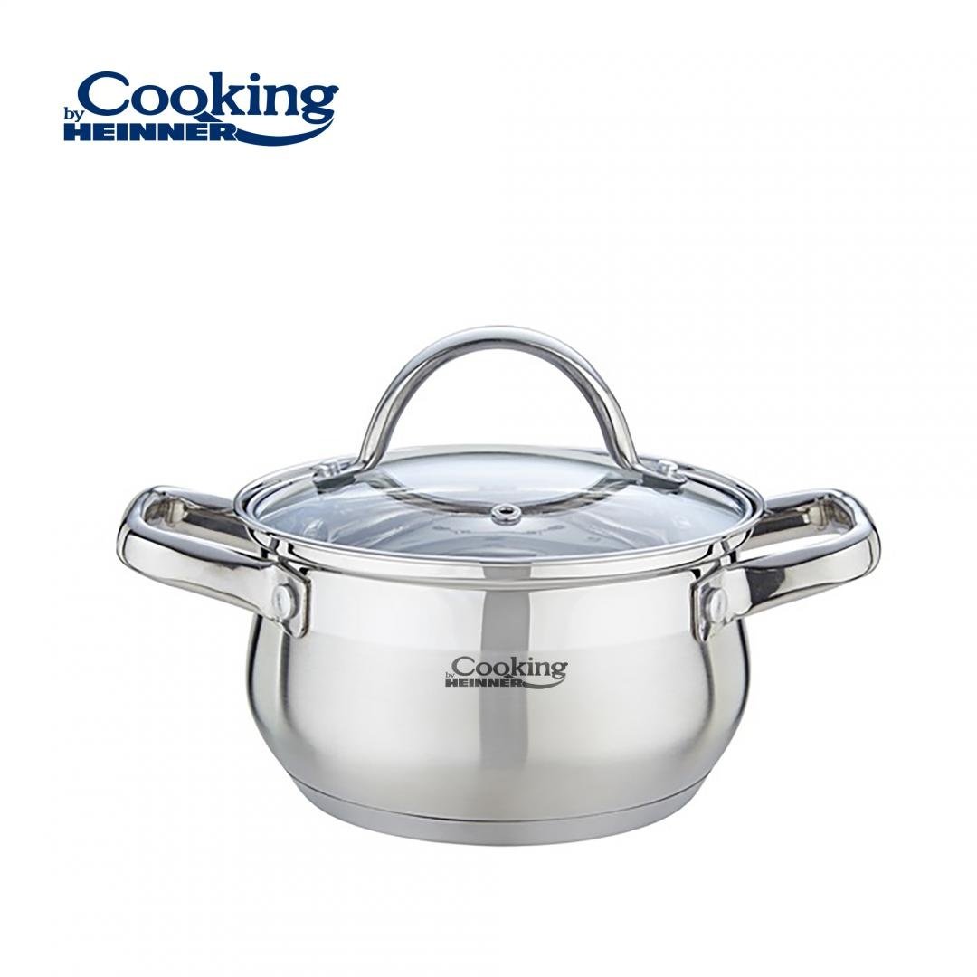 SEMIOALA INOX+CAPAC 18 X 10.5 CM, 2.6 L, AMIRA, COOKING BY HEINNER