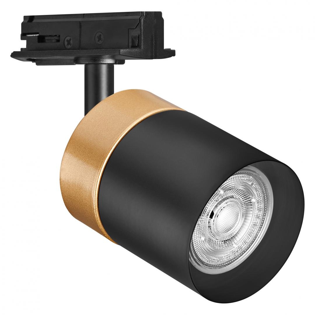 Spot cu montaj pe sina Ledvance TRACKLIGHT GOLD CYLINDER, 1xGU10 (neinclus), max 35W, IP20, reglabil, Ø65x142mm, Negru/Auriu - 1 | YEO